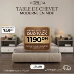 Table de chevet moderne en mdf nero – Image 6